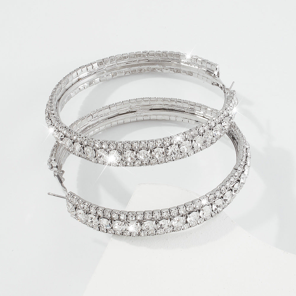 Chunky bling hoops
