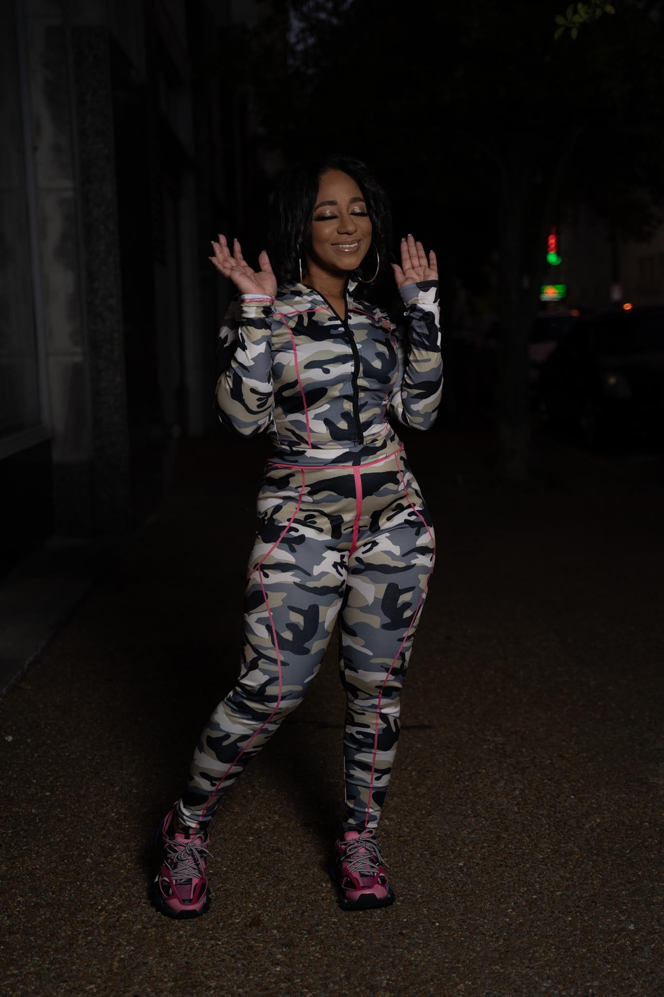 Pink Trim Camo Set