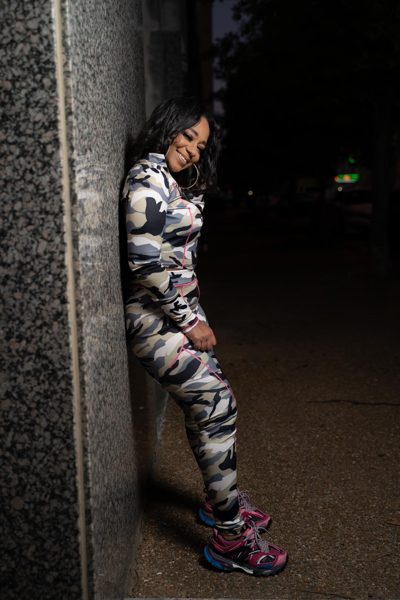 Pink Trim Camo Set