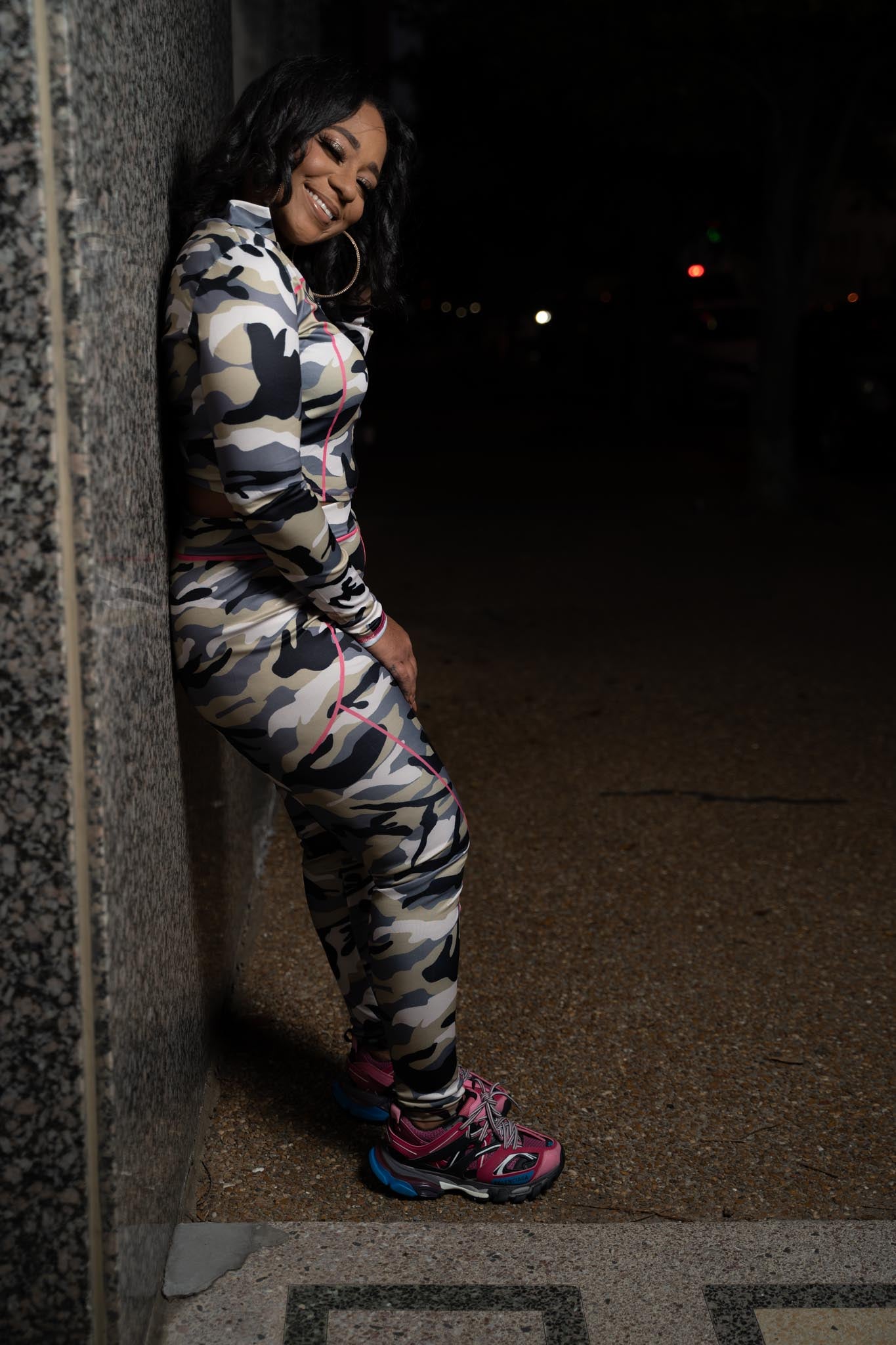 Pink Trim Camo Set