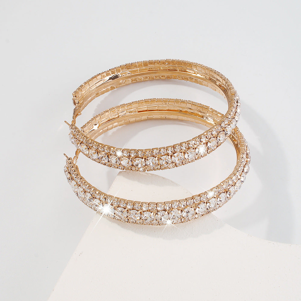 Chunky bling hoops