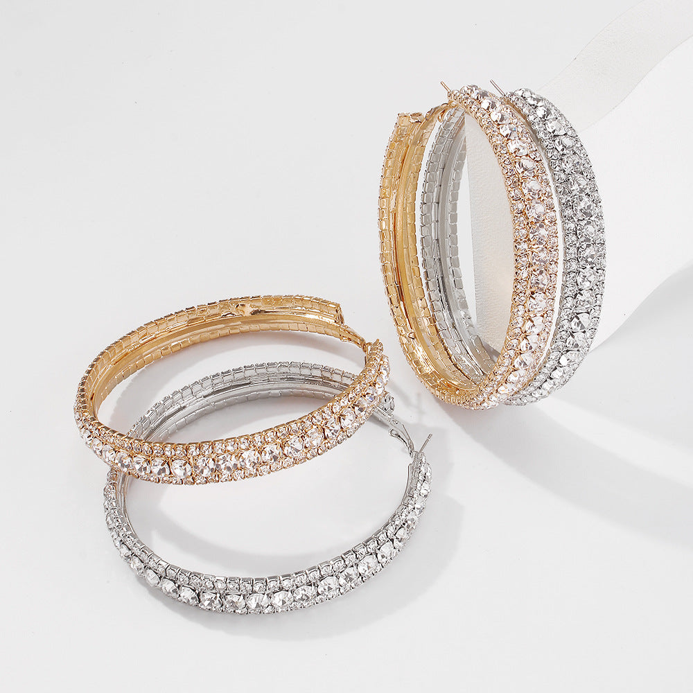 Chunky bling hoops