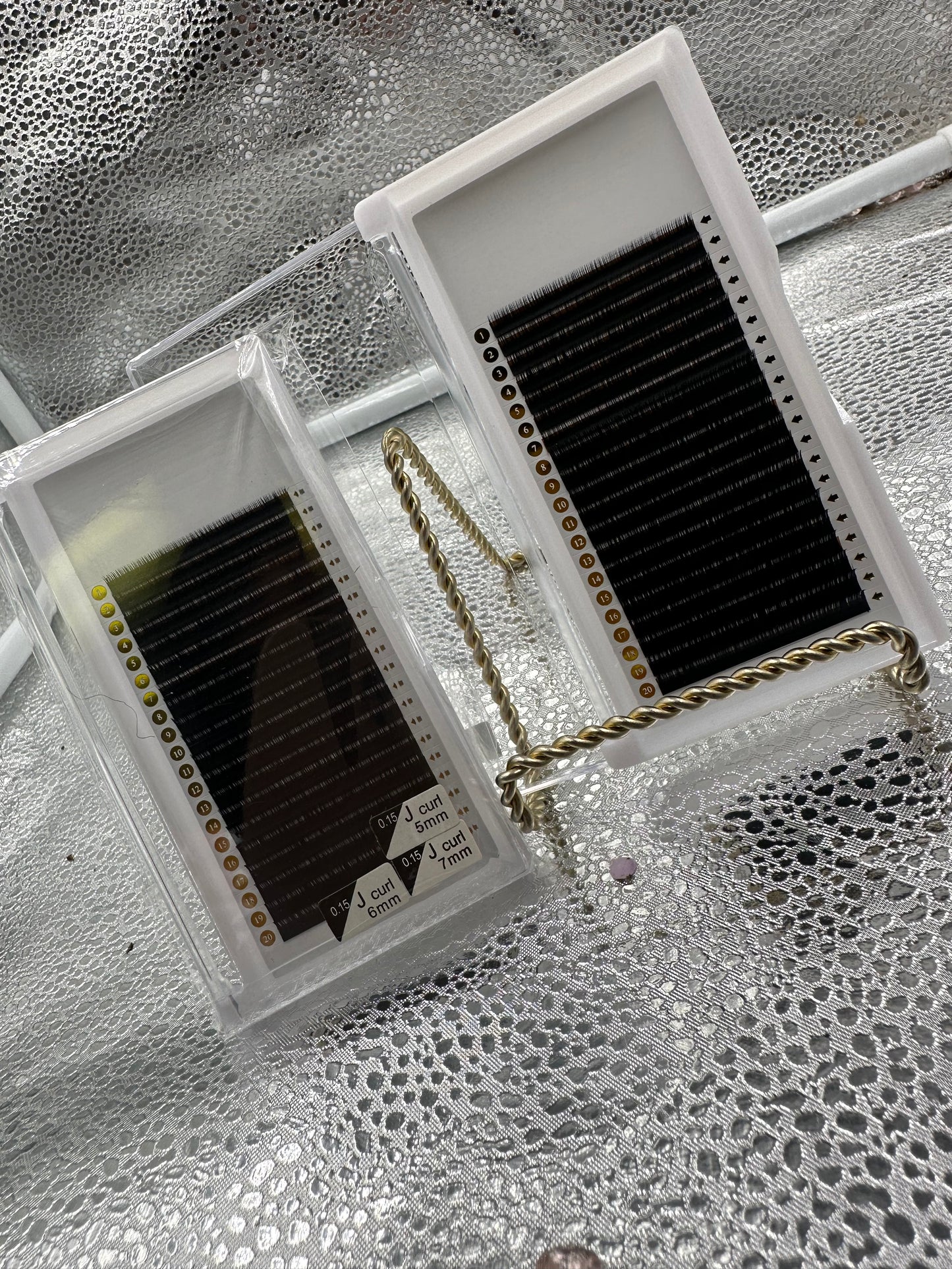 20 ROW J-CURL BOTTOM LASH TRAYS .15MM (5,6,7MM)