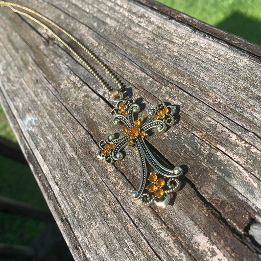 Orange Stone Cross