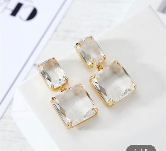 Crystal Cube studs