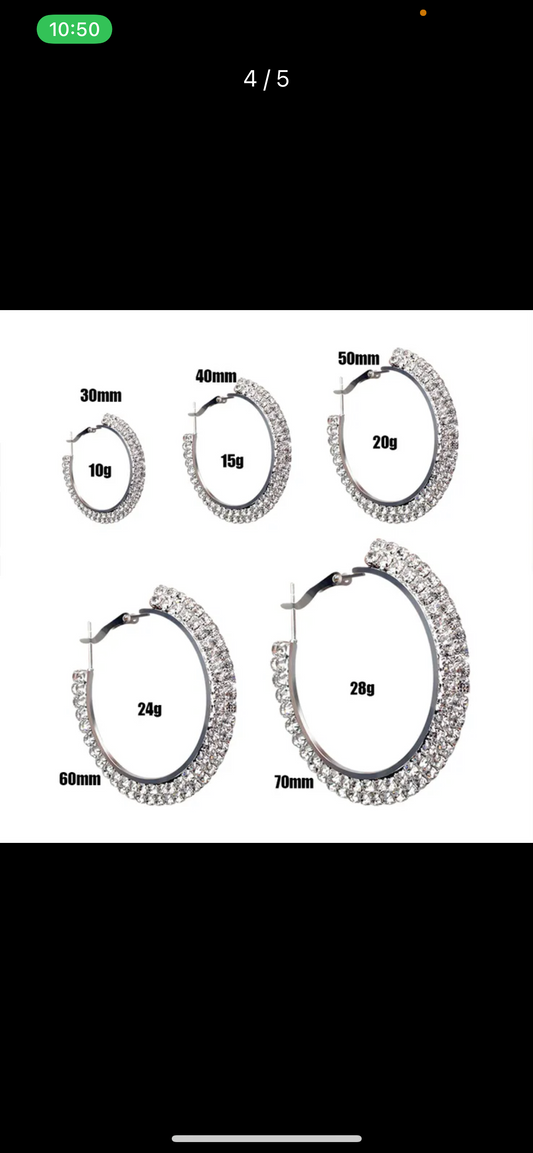 Ball Bling Hoops